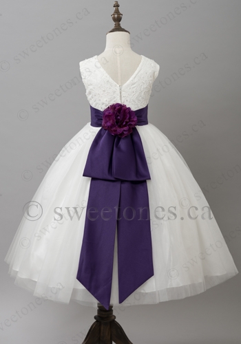 Flower girl satin sash