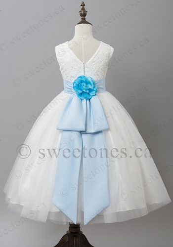 Flower girl satin sash