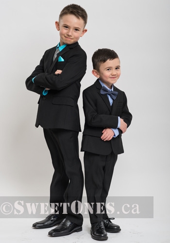 Boys black slim fit 2 piece suit (size 6y-16y)