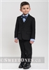 Boys black slim fit 2 piece suit (size 1y-5y)