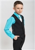 Boys black slim fit waistcoat suitâ€“ Style B-Angelo