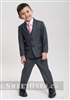 Boys gray slim fit 2 piece suit (1y-5y)