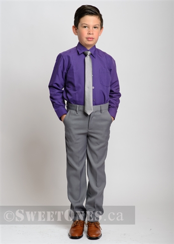 Boys grey formal dress pants