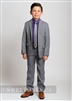 Boys light gray slim fit 2 piece suit (size 6y-16y)