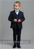 Boys navy blue slim fit 2 piece suit (size 1Y-5Y)