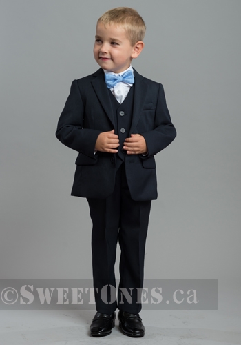 Boys navy blue slim fit 2 piece suit (size 1Y-5Y)