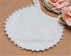 white cotton embroidered Baptism bib