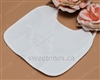 white cotton embroidered Baptism bib