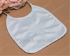 white cotton embroidered Baptism bib