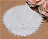 white cotton embroidered Baptism bib