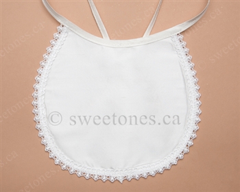 Christening silk bib