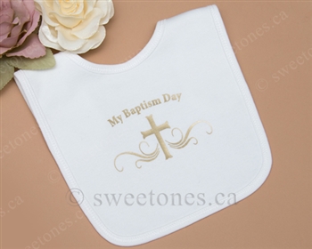 cotton Baptism bib