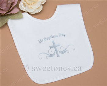 cotton Baptism bib
