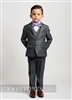 Boys gray slim fit 2 piece suit (1y-5y)