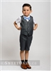 Boys gray waistcoat and short pants suitâ€“ Style B-Chris