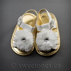 white christening shoes