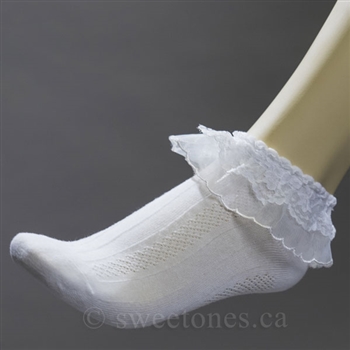 Girls ruffle lace socks