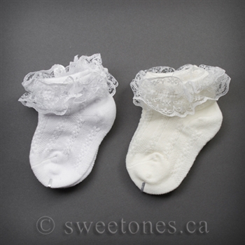 Girls ruffle lace socks
