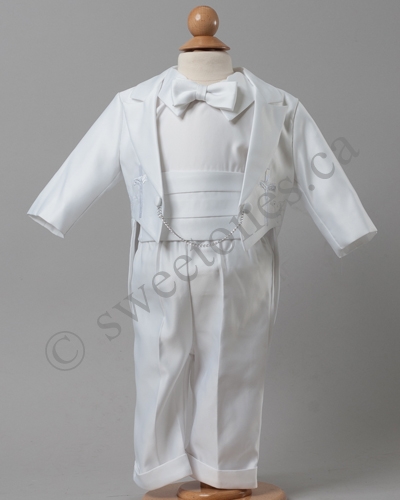 Baby boy satin christening outfit hotsell