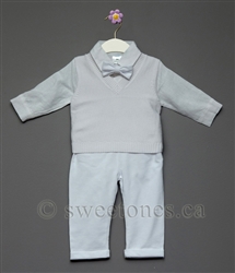 Boys cotton vest suit Christening outfit
