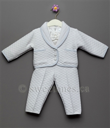Boy Cotton Christening vest suit Baptism outfit