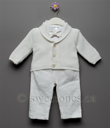 Boys linen Christening outfit