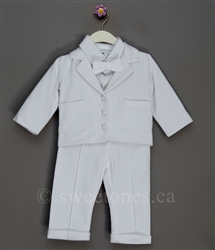 Boy Cotton Christening vest suit Baptism outfit