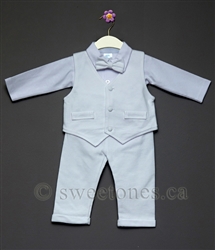 Boys cotton vest suit Christening outfit