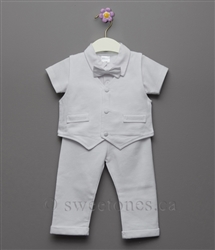 Boys cotton vest suit Christening outfit