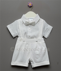 Boys cotton vest suit Christening outfit