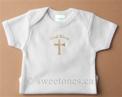 Christening Baptism baby bodysuit with custom name