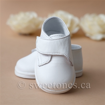 Boys Baptism Christening white leather shoes