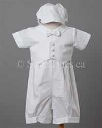 Boy Baptism Romper Christening Outfit