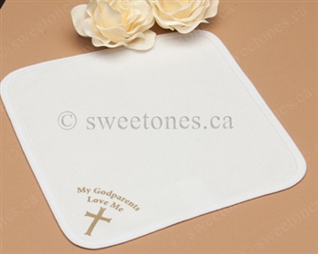 Christening Baptism cotton towel with cross
