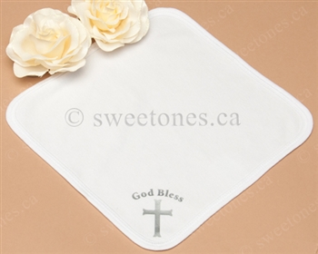 Baptism cotton towel with cross