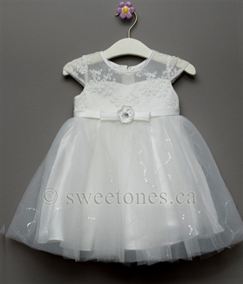 Girls satin Christening dress