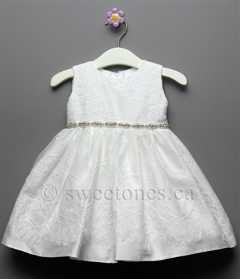 Silk floral lace overlay dressâ€“ Style BG-Bella