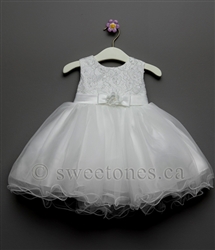 Girls lace tulle Baptism dress â€“ Style BG-Lauren