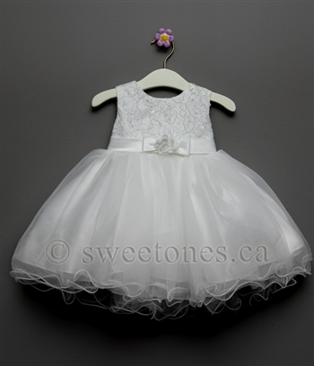 Girls lace tulle Baptism dress â€“ Style BG-Lauren