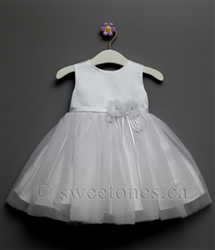 White Grils tulle Baptism dress â€“ Style BG-Maya