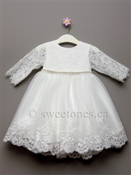 Girls satin Christening dress