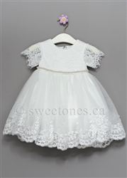 Girls satin Christening dress