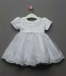 Girls satin Christening dress