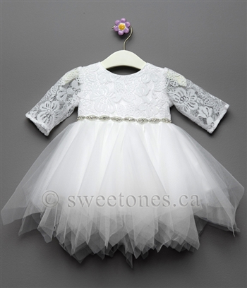 Girls satin Christening dress