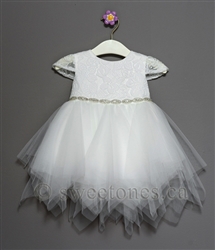 Girls satin Christening dress