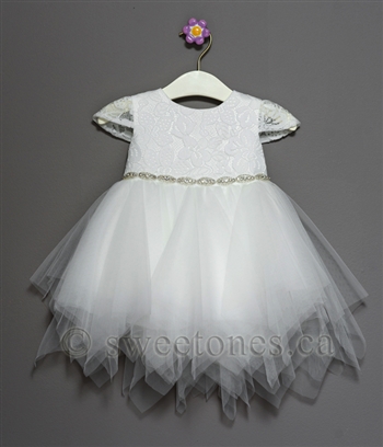 Girls satin Christening dress