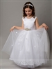 White tulle dress with sparkle rhinestone belt â€“ Style FC-Avery