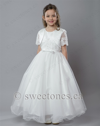 Lace tulle princess dress with bolero â€“ Style FC-Nora-LIV