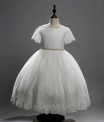 Girls lace flower girl dresses â€“ Style FC-Sonia