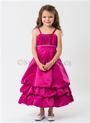 Pink bubble girl party dress
